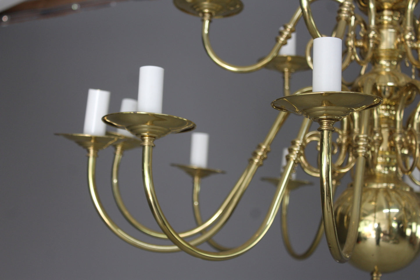 Brass 18 Branch Chandelier - Kernow Furniture