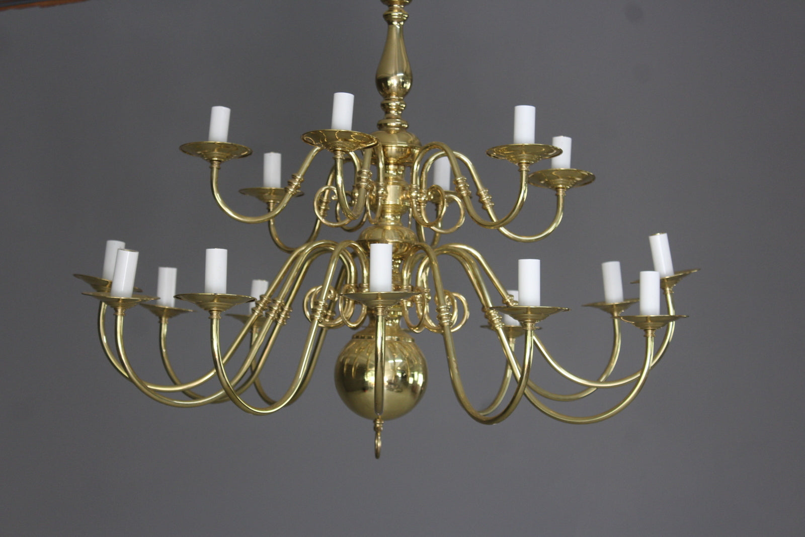 Brass 18 Branch Chandelier - Kernow Furniture