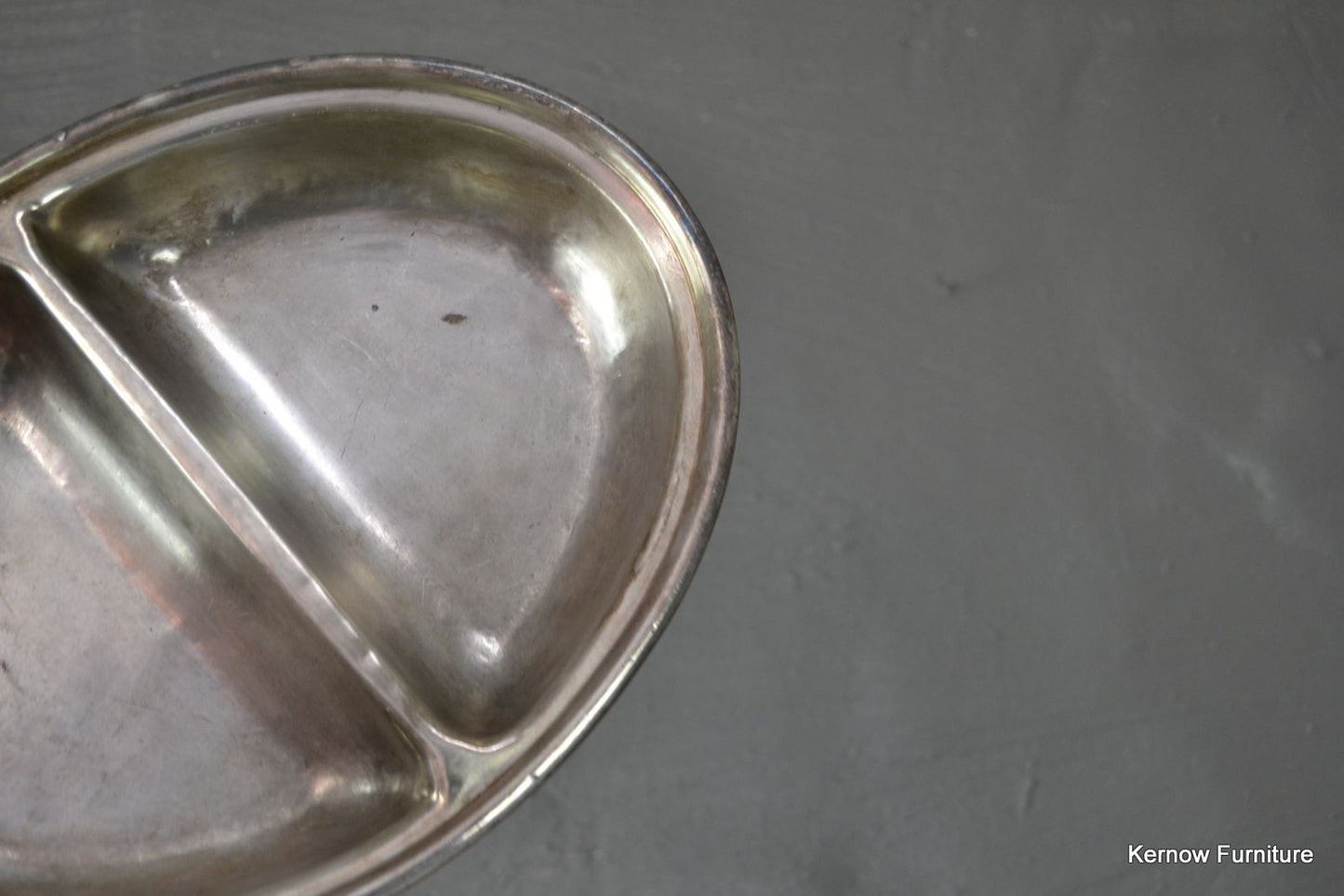 Vintage EPNS Oval Divided Serving Dish Bowl - Kernow Furniture