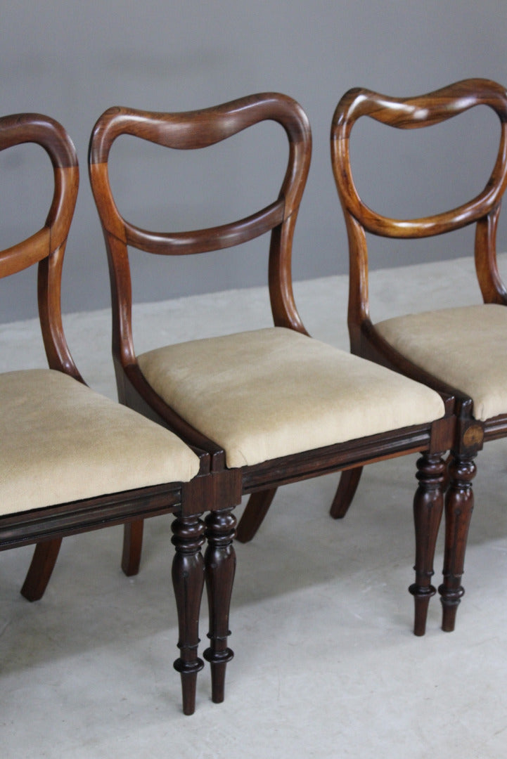 6 Antique Victorian Rosewood Dining Chairs - Kernow Furniture