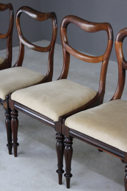 6 Antique Victorian Rosewood Dining Chairs - Kernow Furniture