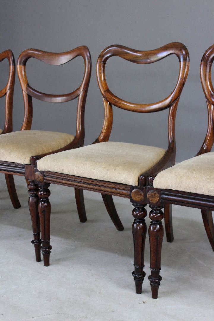 6 Antique Victorian Rosewood Dining Chairs - Kernow Furniture