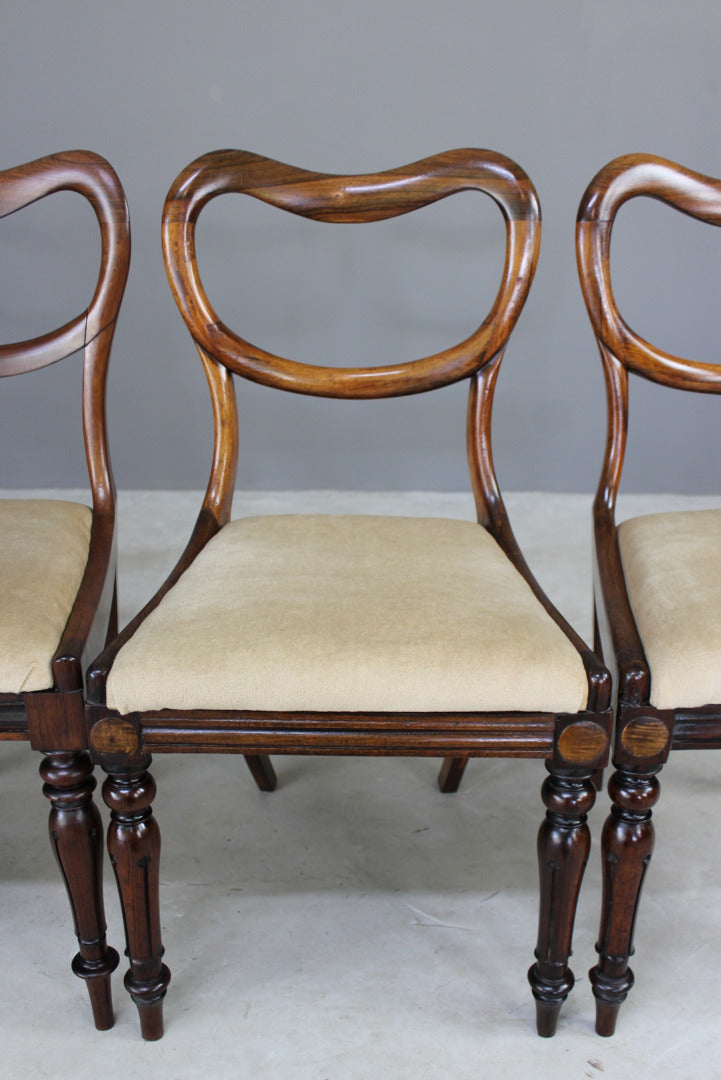 6 Antique Victorian Rosewood Dining Chairs - Kernow Furniture