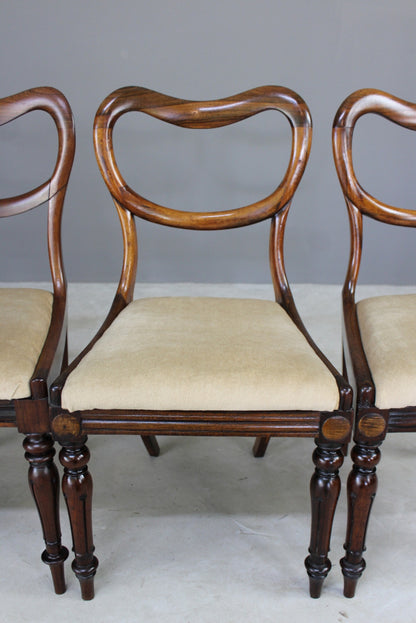 6 Antique Victorian Rosewood Dining Chairs - Kernow Furniture