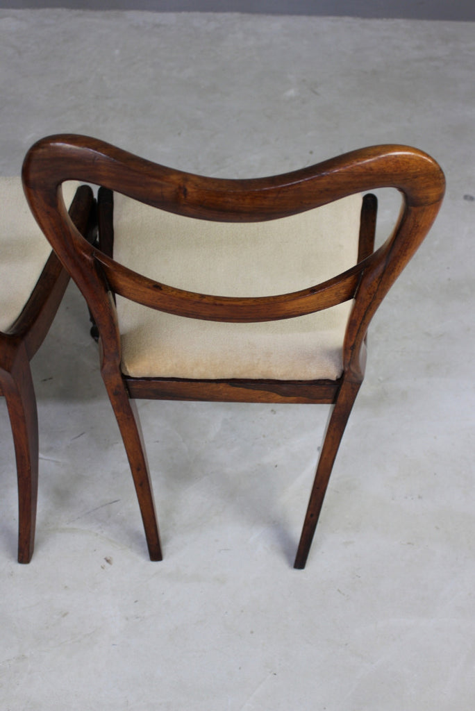 6 Antique Victorian Rosewood Dining Chairs - Kernow Furniture