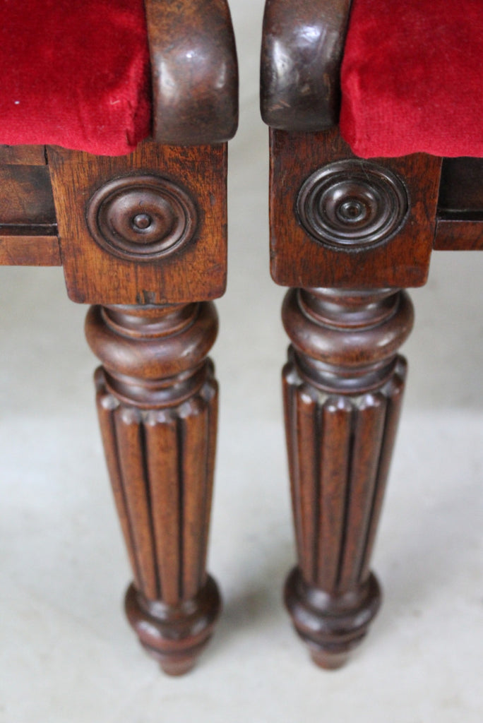 4 Antique Mahogany Dining Chairs - Kernow Furniture