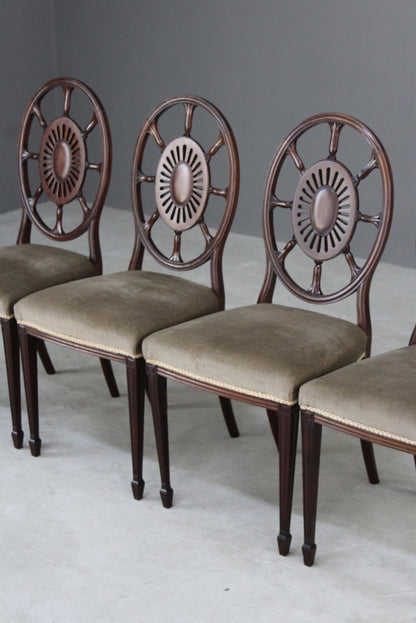 4 Antique Edwardian Dining Chairs - Kernow Furniture