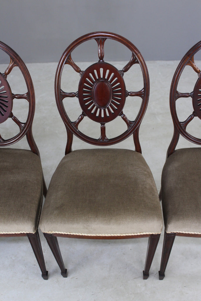 4 Antique Edwardian Dining Chairs - Kernow Furniture
