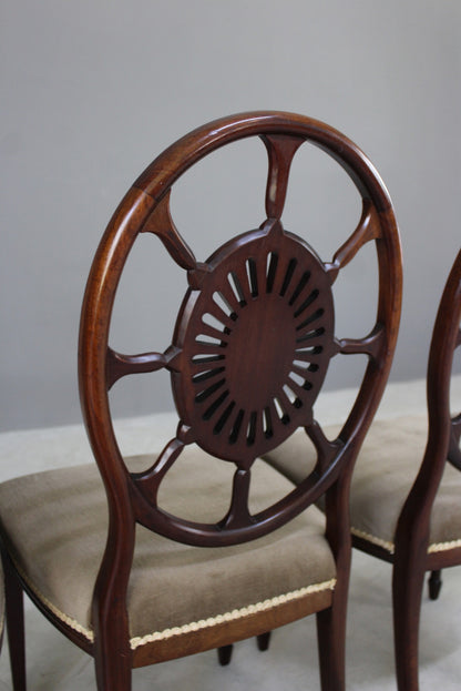 4 Antique Edwardian Dining Chairs - Kernow Furniture