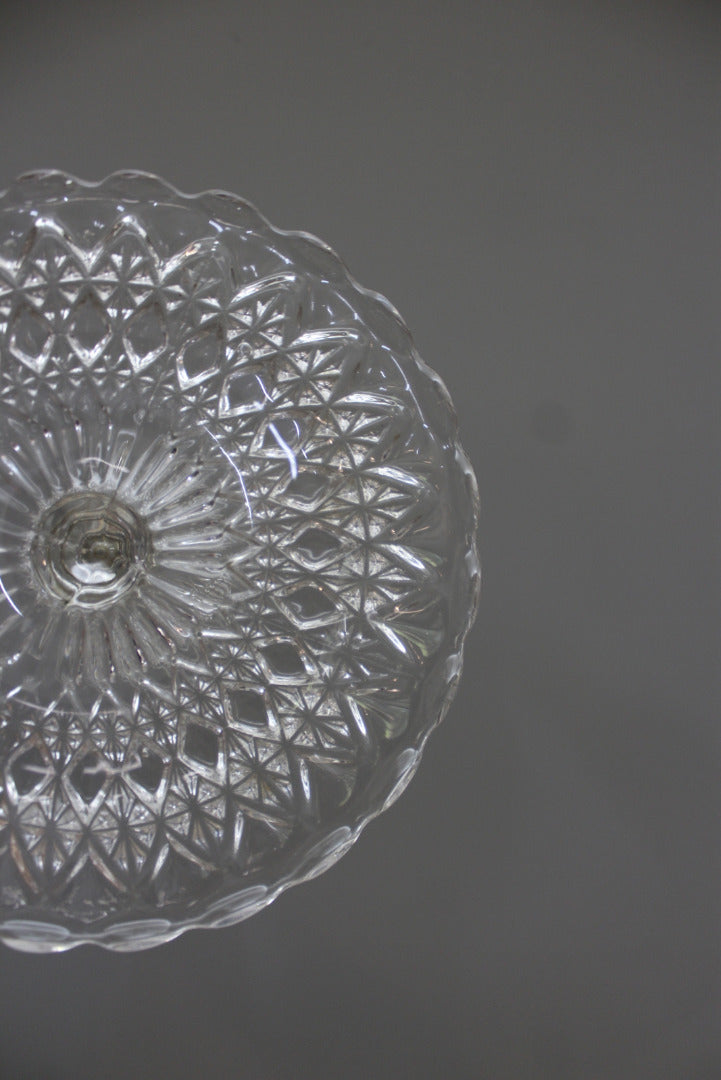 Vintage Glass Cake Stand - Kernow Furniture