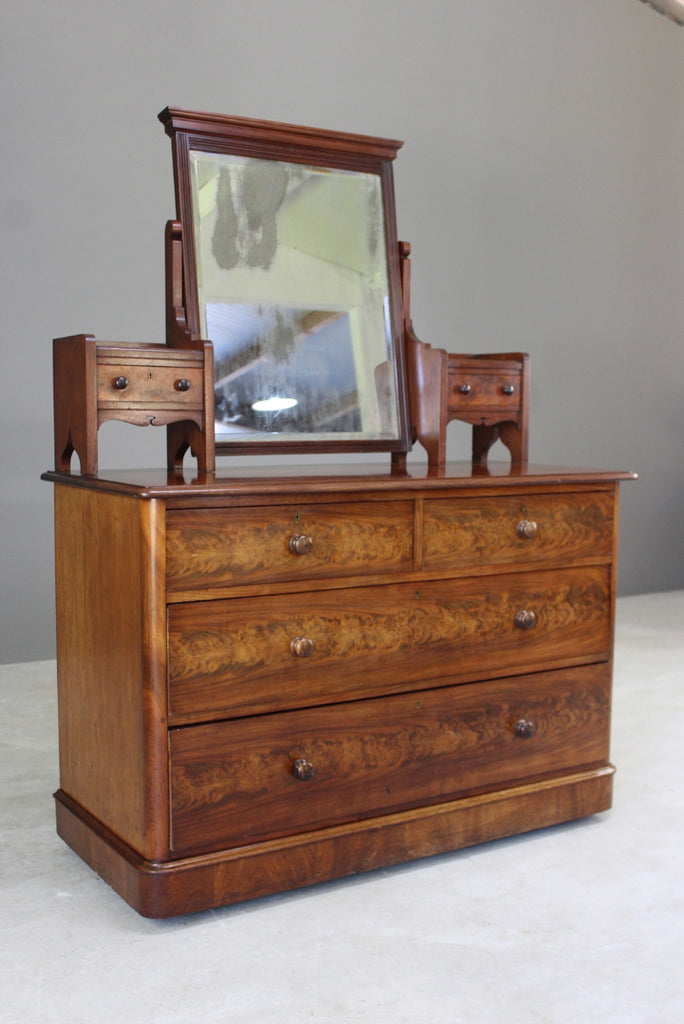 Antique Victorian Mahogany Dressing Chest - Kernow Furniture