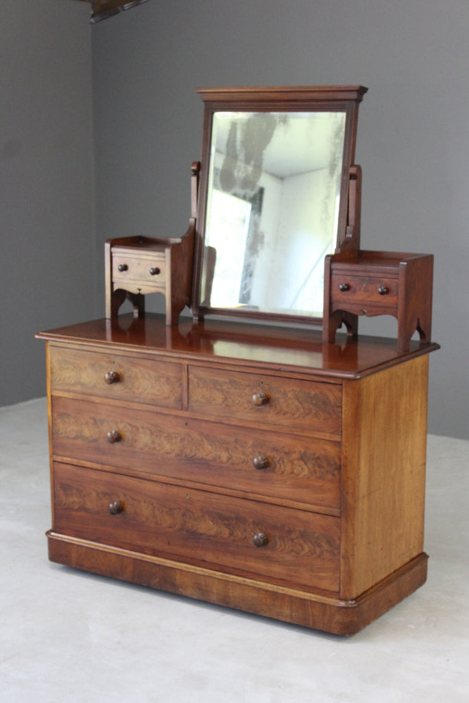 Antique Victorian Mahogany Dressing Chest - Kernow Furniture