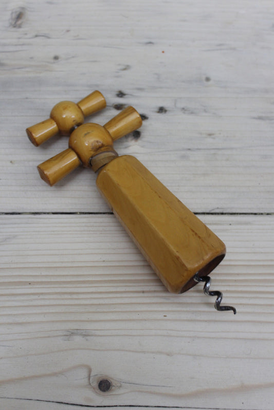 Vintage Wooden Corkscrew - Kernow Furniture
