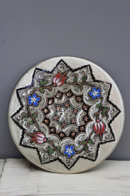 Turkish Enamelled Copper Wall Plate - Kernow Furniture