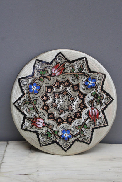 Turkish Enamelled Copper Wall Plate - Kernow Furniture