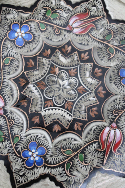 Turkish Enamelled Copper Wall Plate - Kernow Furniture