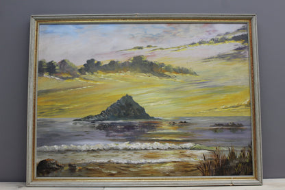 St Michaels Mount Oil on Board - Kernow Furniture