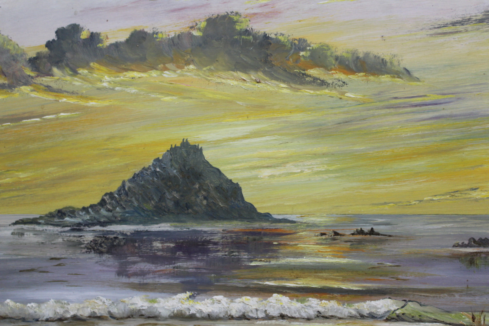 St Michaels Mount Oil on Board - Kernow Furniture