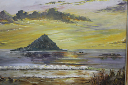 St Michaels Mount Oil on Board - Kernow Furniture