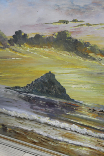 St Michaels Mount Oil on Board - Kernow Furniture