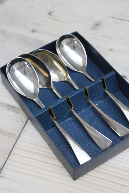 4 Vintage Boxed Spoons - Kernow Furniture