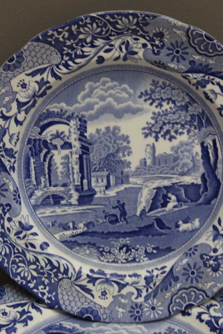 Copeland Spode Italian Blue & White Plate x 4 - Kernow Furniture