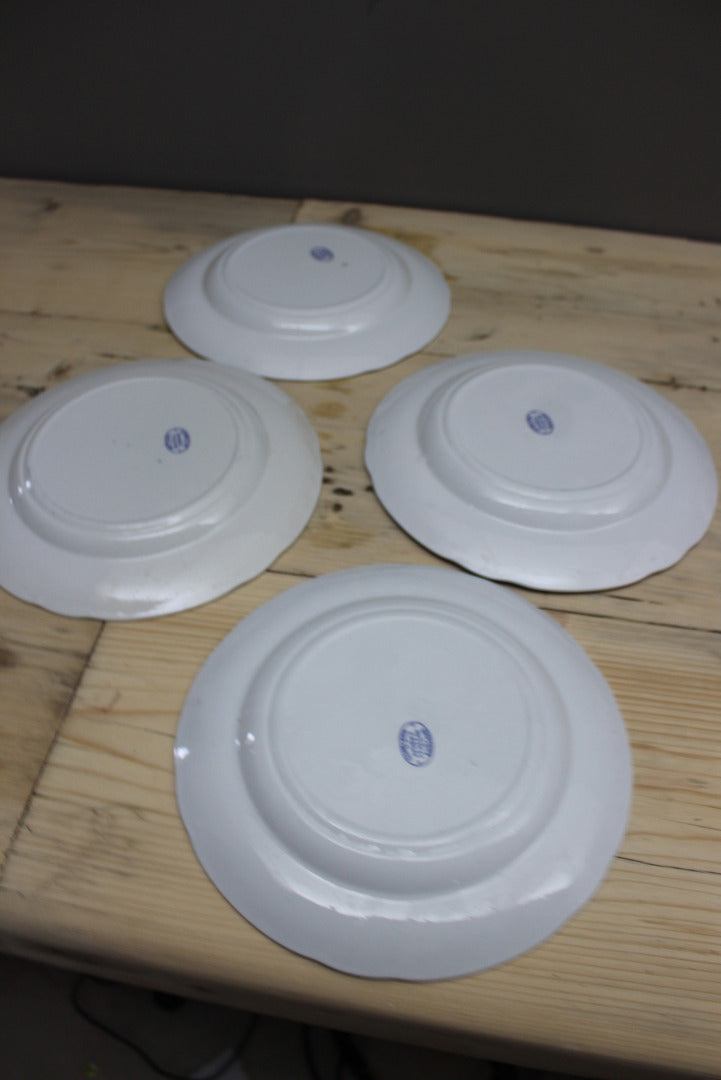 Copeland Spode Italian Blue & White Plate x 4 - Kernow Furniture