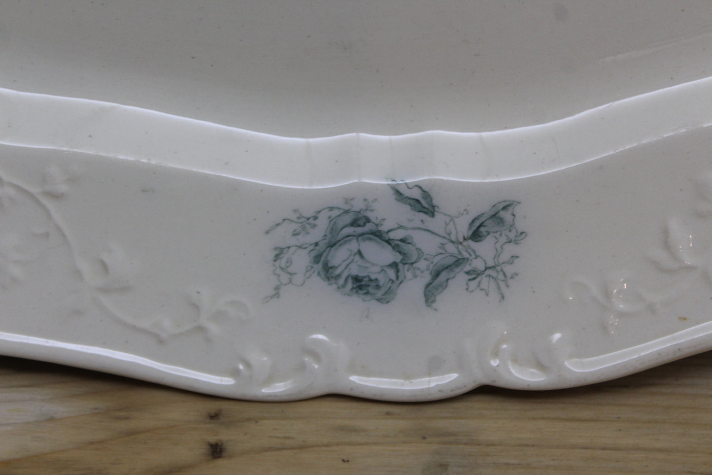 Victorian Blue & White Meat Plate - Kernow Furniture