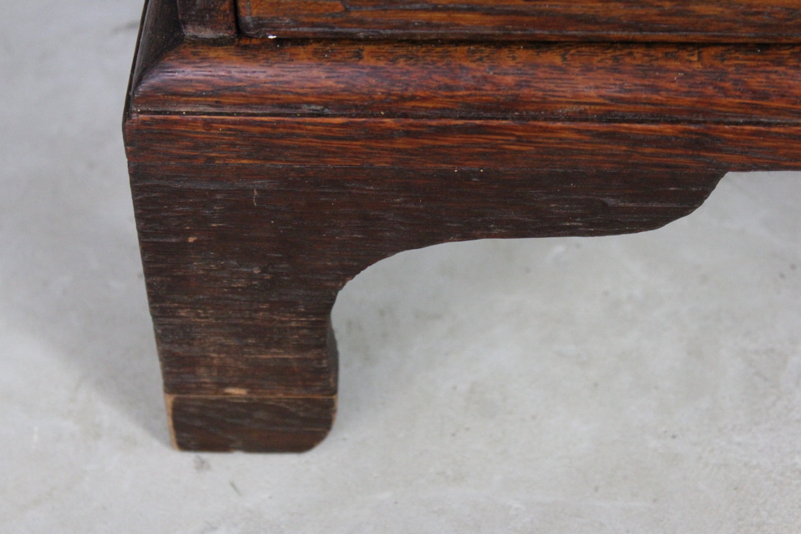 Antique Oak Bureau Bookcase - Kernow Furniture