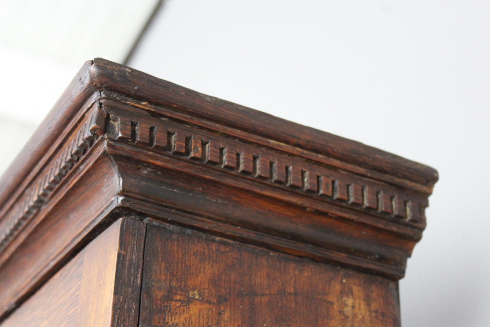 Antique Oak Bureau Bookcase - Kernow Furniture