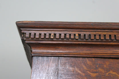 Antique Oak Bureau Bookcase - Kernow Furniture