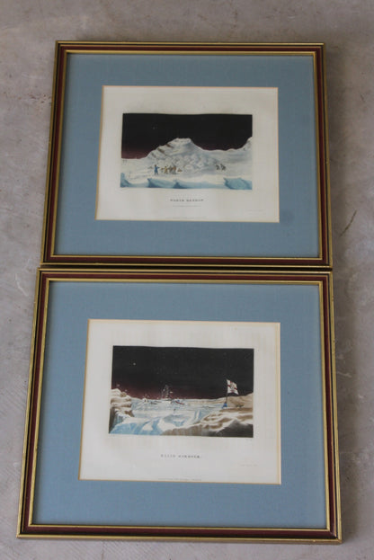 Antique Lithographs Arctic Exploration - Kernow Furniture