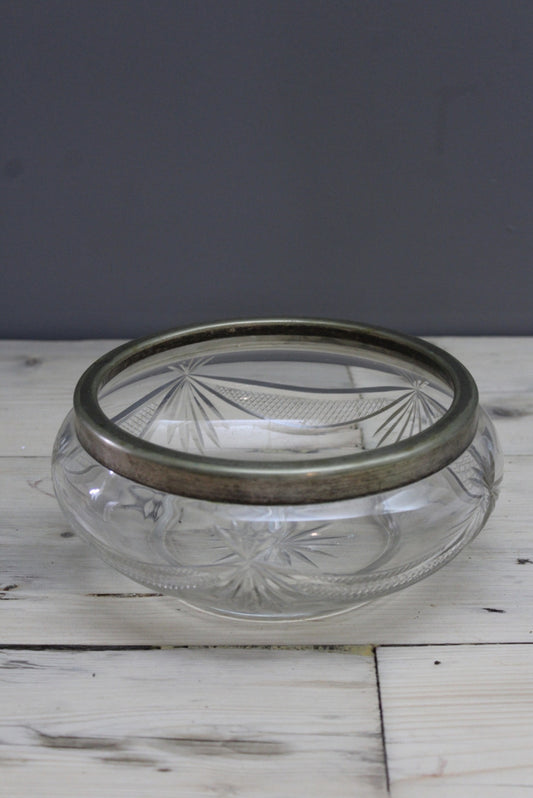 Vintage Cut Glass Fruit Bowl - Kernow Furniture