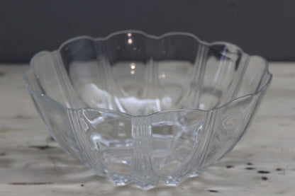 Large Vintage Glass Serving Bowl - Kernow Furniture