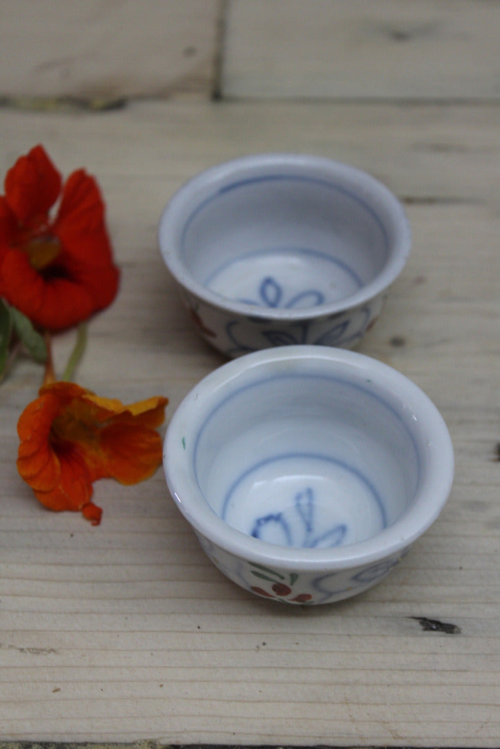 Oriental Blue & White Small Bowls - Kernow Furniture