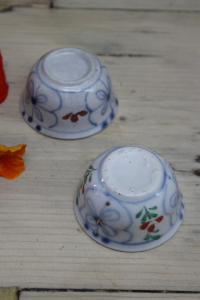 Oriental Blue & White Small Bowls - Kernow Furniture