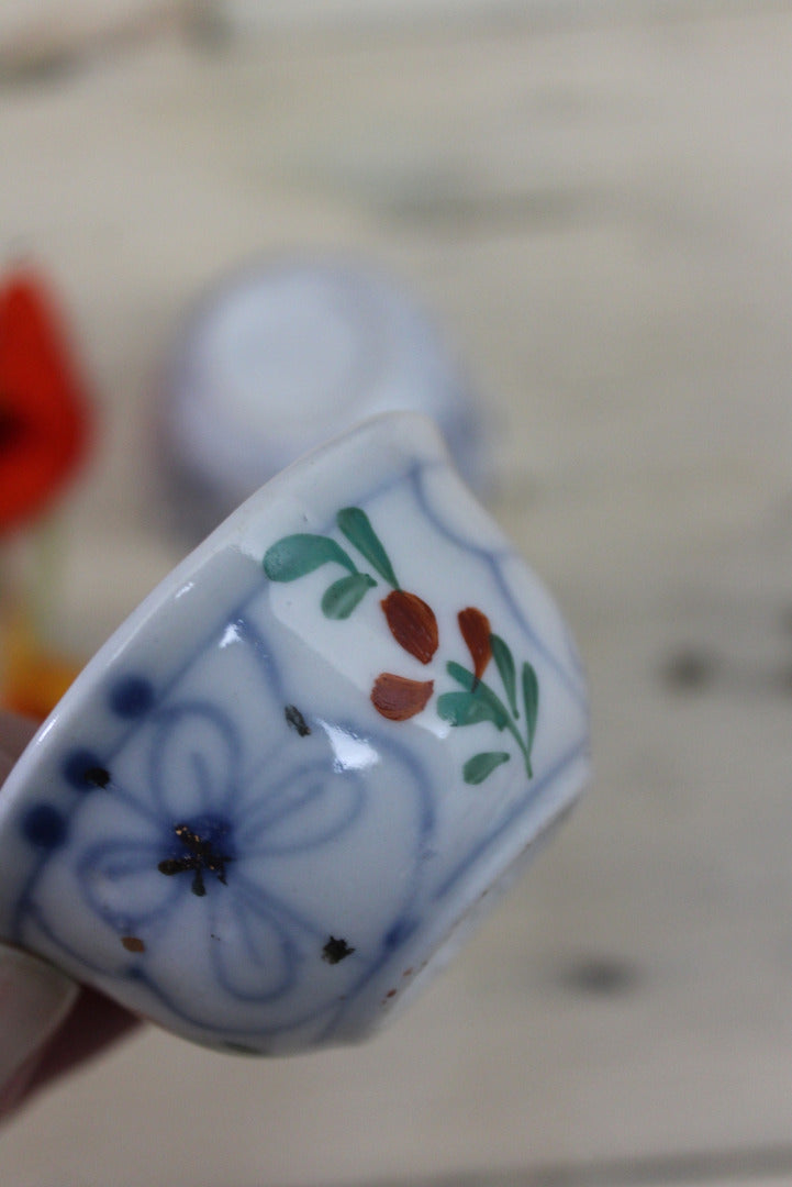 Oriental Blue & White Small Bowls - Kernow Furniture