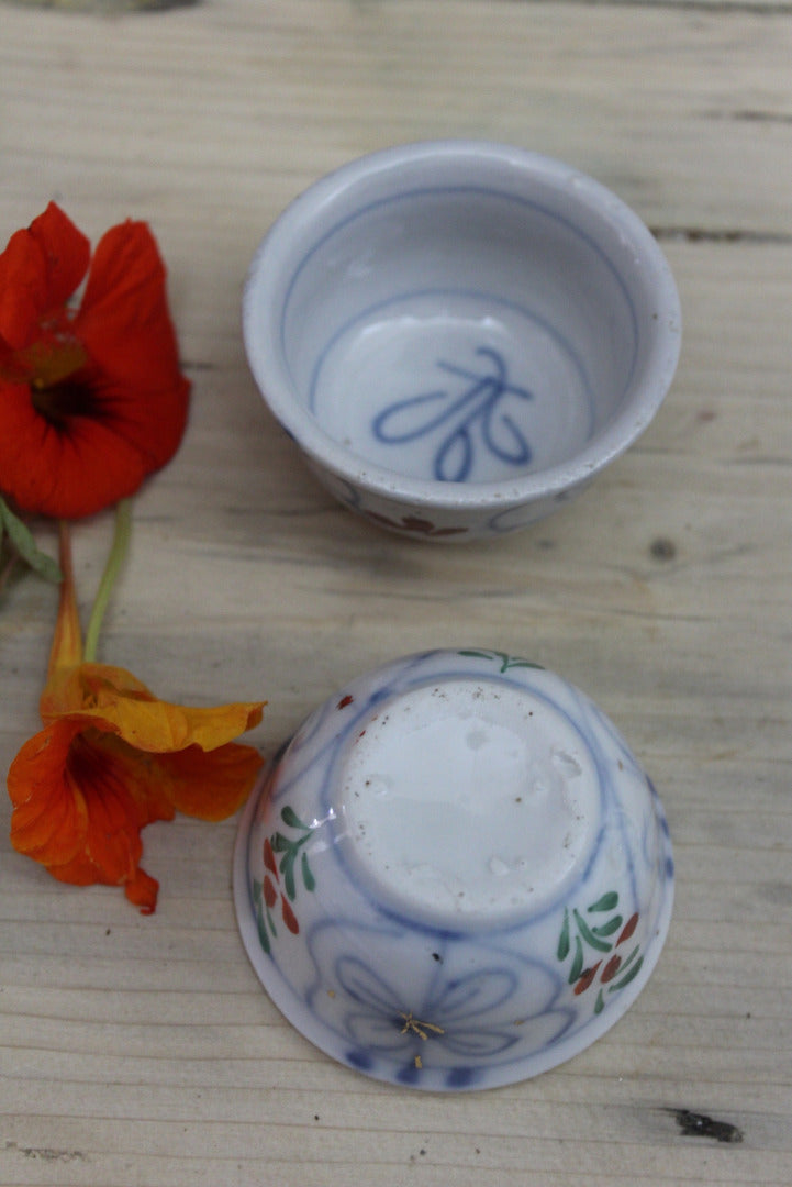 Oriental Blue & White Small Bowls - Kernow Furniture