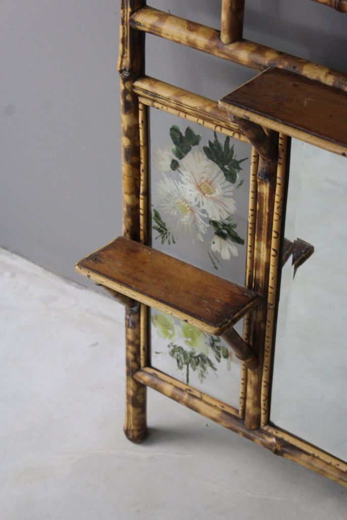 Antique Bamboo Wall Mirror - Kernow Furniture