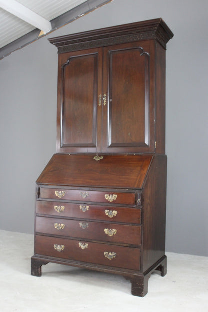 Georgian Mahogany Bureau Bookcase - Kernow Furniture