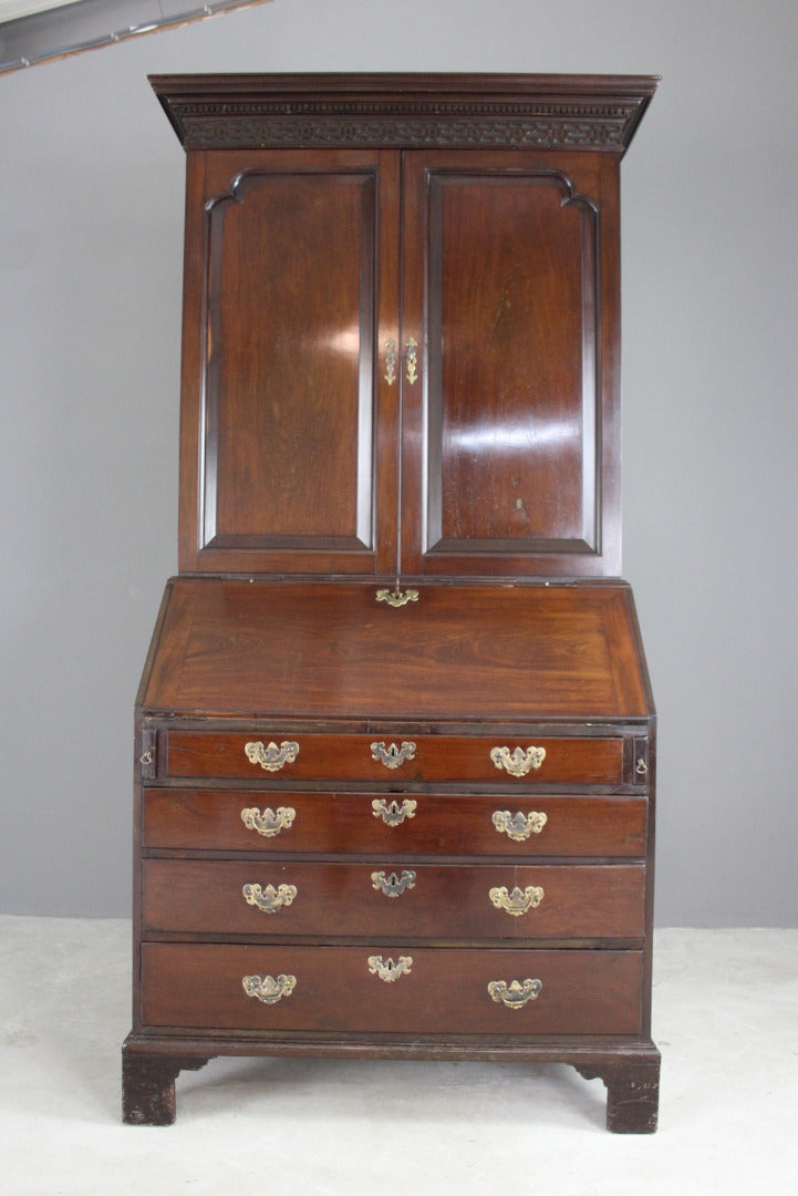 Georgian Mahogany Bureau Bookcase - Kernow Furniture