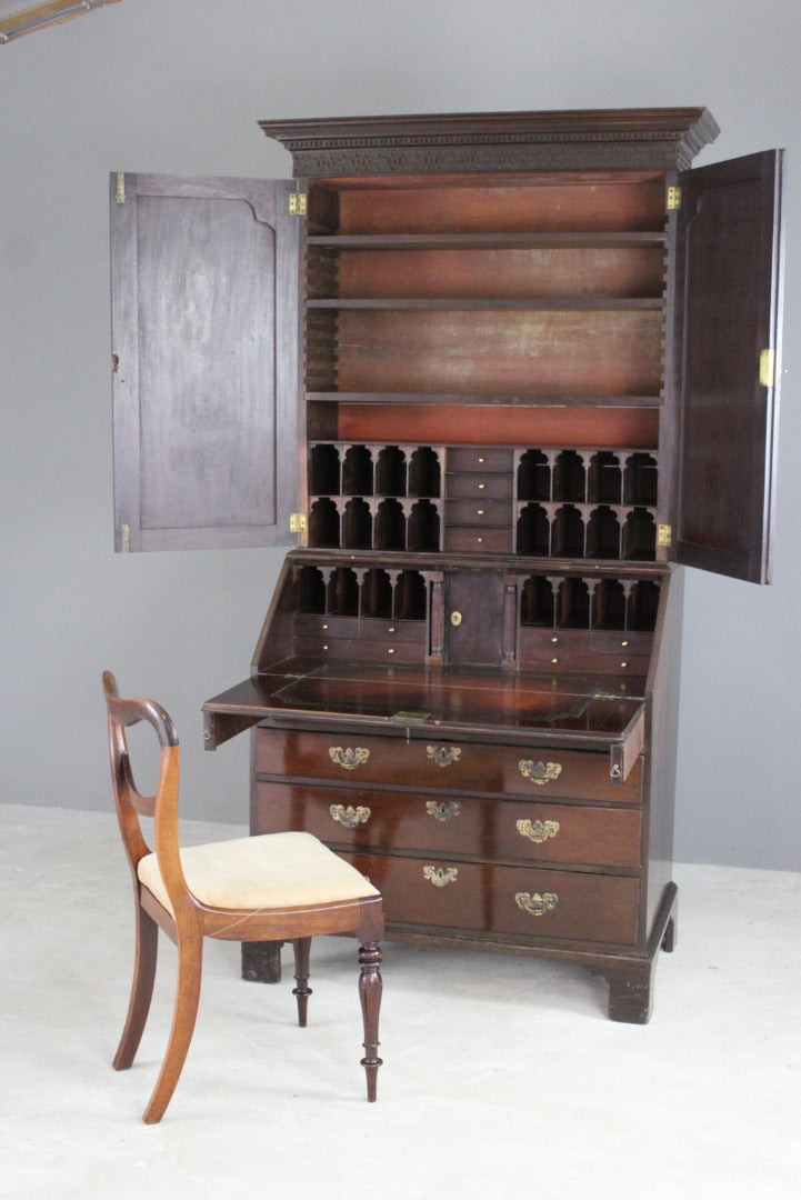 Georgian Mahogany Bureau Bookcase - Kernow Furniture