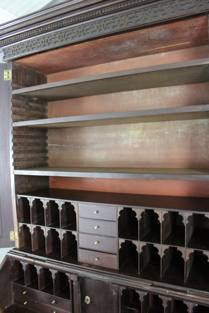 Georgian Mahogany Bureau Bookcase - Kernow Furniture