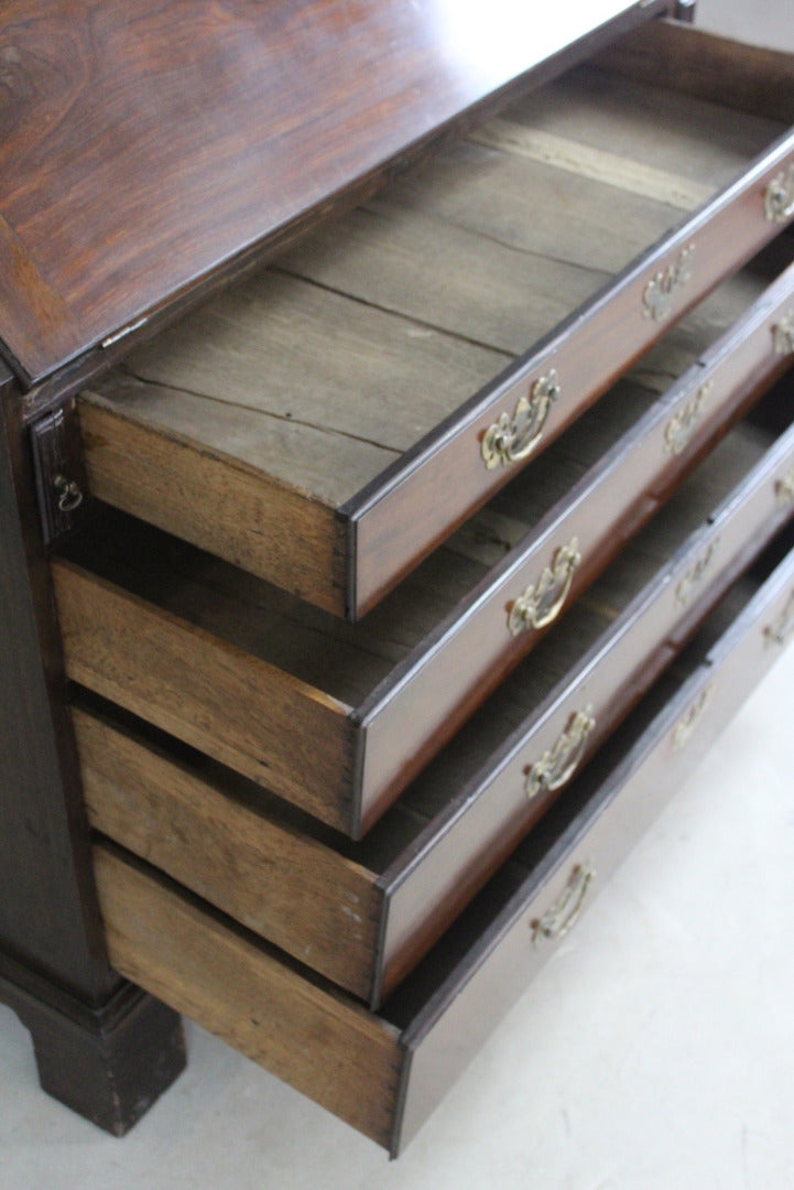 Georgian Mahogany Bureau Bookcase - Kernow Furniture