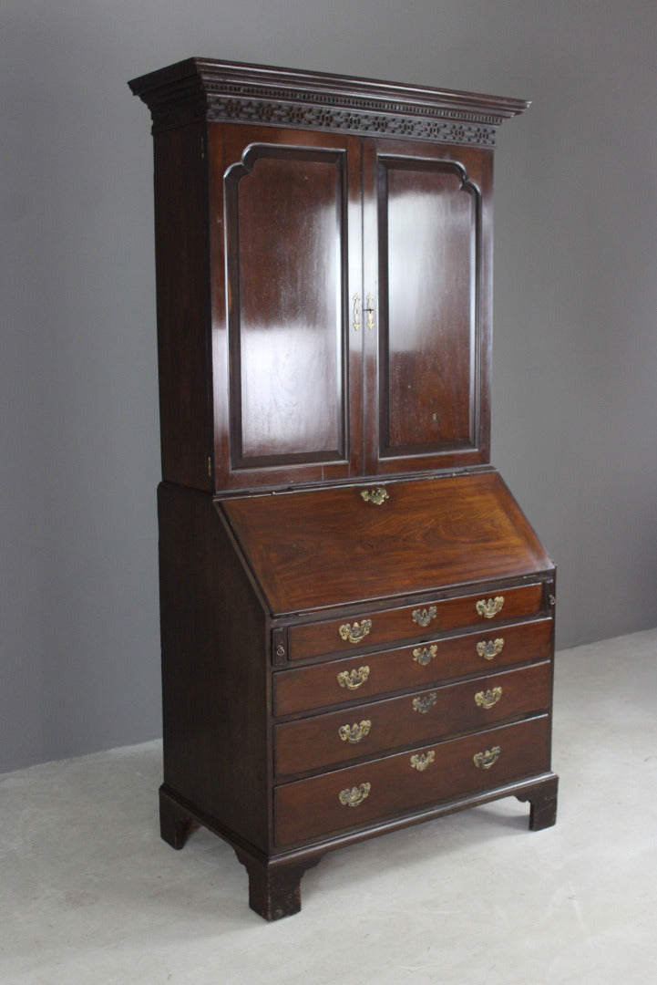 Georgian Mahogany Bureau Bookcase - Kernow Furniture