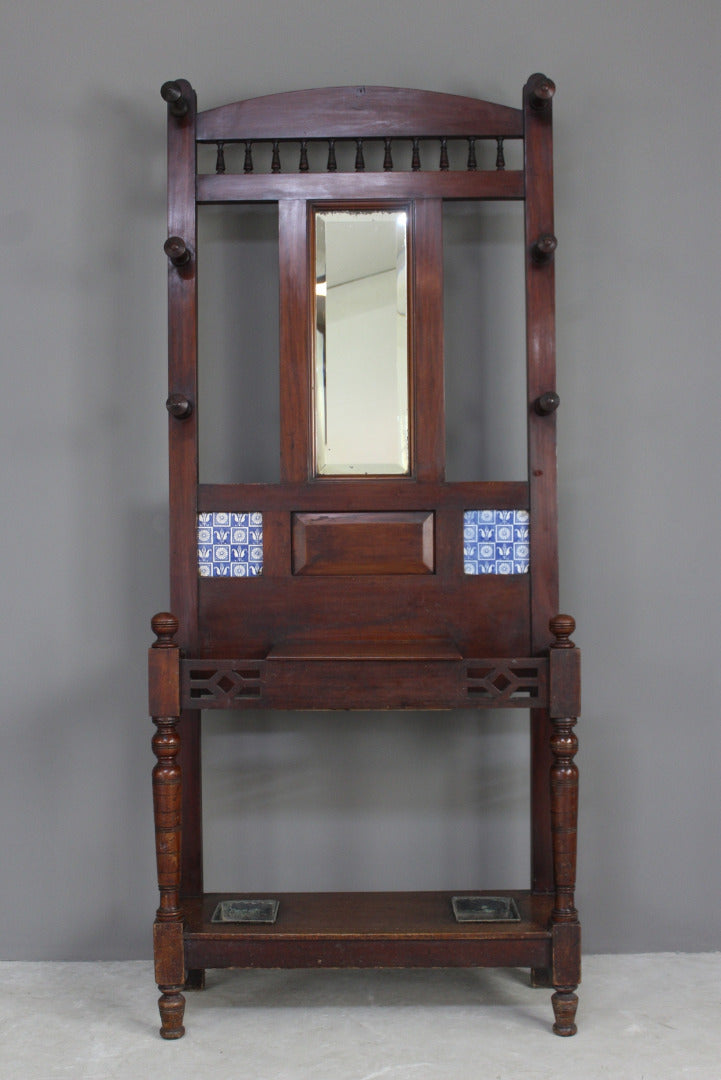 Victorian Mahogany Hall Stand - Kernow Furniture