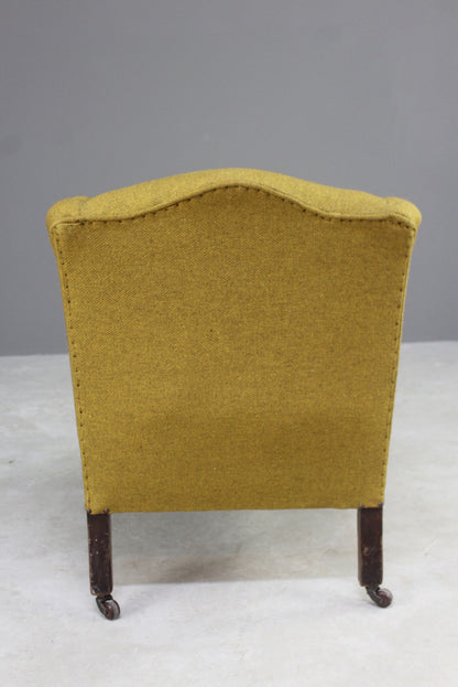 Antique Edwardian Upholstered Armchair - Kernow Furniture