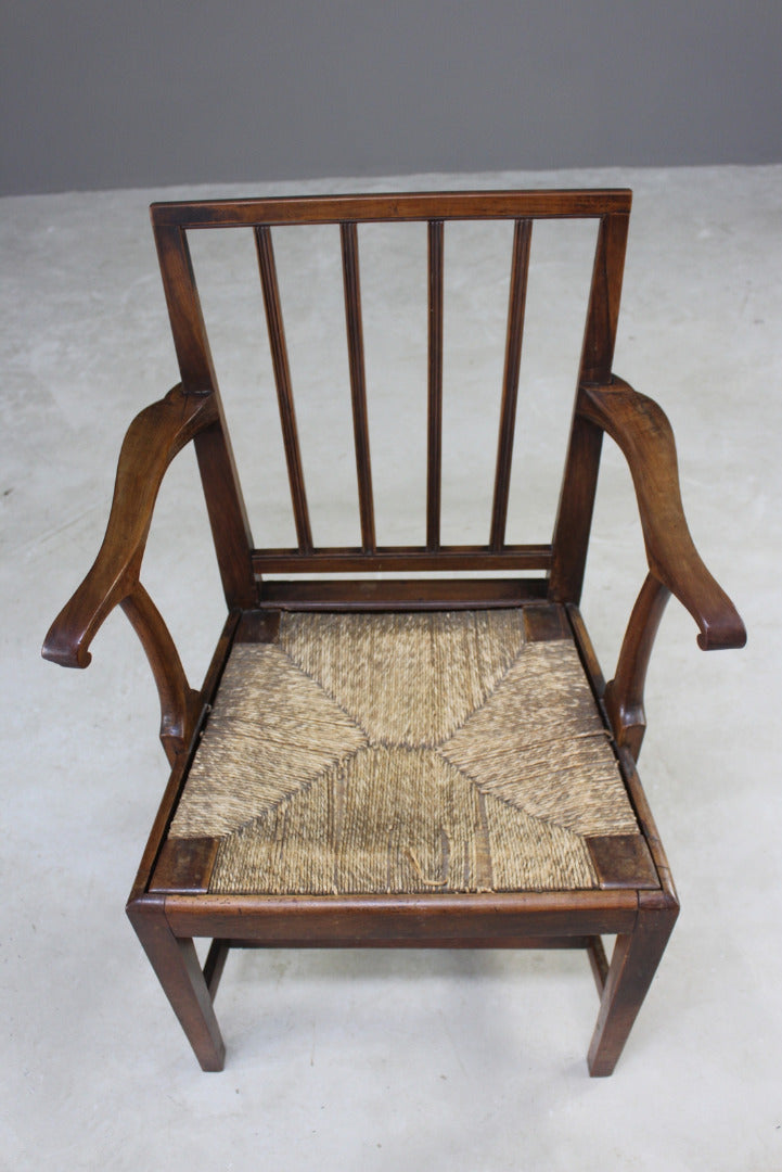 Georgian Rush Carver Chair - Kernow Furniture