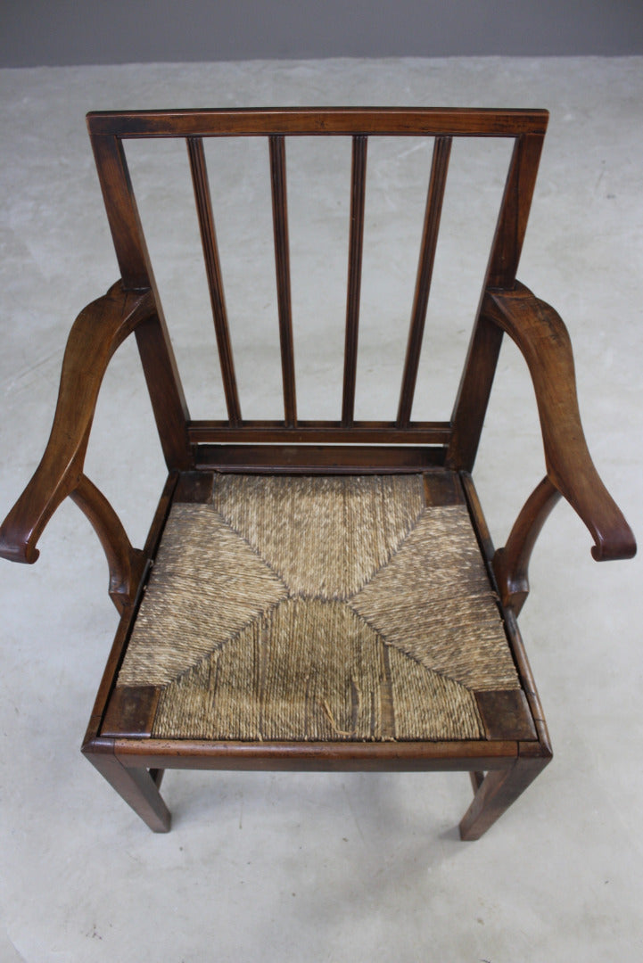 Georgian Rush Carver Chair - Kernow Furniture