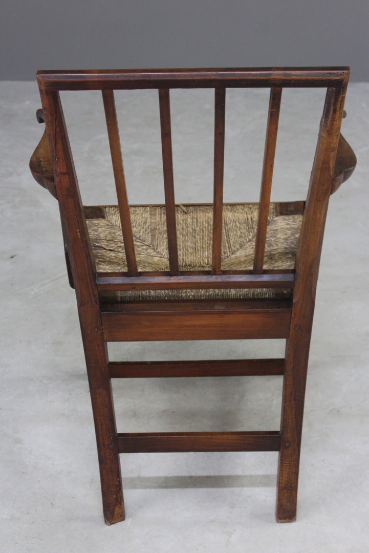 Georgian Rush Carver Chair - Kernow Furniture